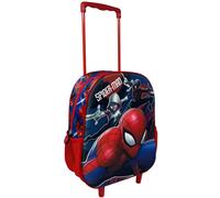 ZAINO ASILO TROLLEY 3D SPIDERMAN MARVEL BORSA 34 CM CON CARRELLO PER SCUOLA