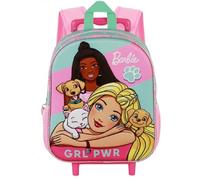 Zaino Asilo Trolley Bambina Zaino Zainetto Scuola Materna Bimba Bambina con Carrello 2 Ruote Stitch, Rosa