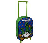 ZAINO ASILO TROLLEY MINECRAFT BORSA 28 CM SCUOLA MATERNA TEMPO LIBERO - FU5224