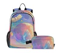 Zaino Astronauta Cartoon Con Lunchbox Per Ragazzi Ragazzi Zaino Scuola Con Lunch Box Book Bag Per Ragazzi 10-12, Astronauta dei cartoni animati