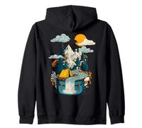 Zaino Avventura Paesaggio Montano Design Felpa con Cappuccio