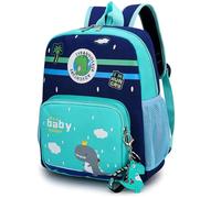 Zaino Bambini Dinosauro, Impermeabile per Asilo e Scuola, Gita per Ragazzi e Ragazze 3-7 Anni (Verde)