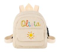 Zaino Bambini Personalizzato Per Ragazze Ragazzi, Nome Personalizzato Mini Cotone Zaini, Borsa Scolastica, Ritorno A Scuola Regali Per, Asilo Materno, Scuola Primaria,1-4 Anni