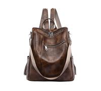 Zaino Bambino - Borsa Zaino per Zaini da Donna Borse E Borse A Tracolla in Pelle alla Moda (Coffee One Size)