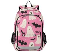 zaino bambino ragazza 8-12: borsa libri moderna per i giovani in colori assortiti - Halloween White Bat