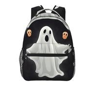 Zaino Black And Halloween Ghost Backpack Per Notebook | Zainetto Trekking Daypack leggero Per Office Viaggio Computer