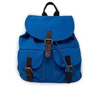 Zaino blu royal vintage canvas uomo zainetto di tela sportivo da donna jeans escursionismo città viaggio moto scuola università per sport gita grande capiente tessuto leggero montagna Blu elettrico