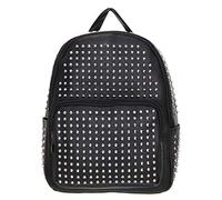 Zaino borchie zainetto donna borchiato ecopelle Borchiata Borsa Borchie zaino donna da viaggio tempo libero lavoro scuola viaggio impermeabile (Nero)