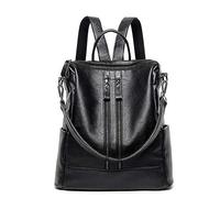 - Zaino, borsa a tracolla in poliuretano, multifunzionale, casual, da viaggio escursionistico, zaini da uomo (nero, taglia unica)