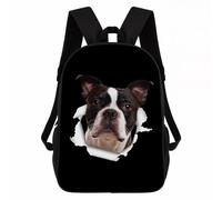 Zaino Bostons Terrier2 Backpack Grandezaini Unisex Daypack Per Notebook Escursioni Outdoor