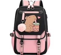 Zaino Capibara Carino Borse Scuola Capibara Oxford Zaino con Stampa Animalier dei Cartoni Animati Zaino per Ragazze Zaino Viaggio per Bambini per Ragazze