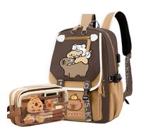 Zaino Capibara, Zaino Capibara Kawaii, Zaino Capibara di Grande capacità per la Scuola, Zaino Capibara per Scuola per Bambini, Ragazze e Ragazzi (G)