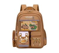 Zaino Capybara Per La Scuola | Borsa Per Computer Portatile E Scuola Con Molti Accessori | Scuola Estetica Per Donne Ragazzi Ragazze Scuola