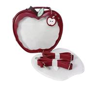 Zaino carino a forma di distintivi con inserto a tracolla borsa a tracolla borsa a tracolla per ragazze donne, Rosso, M, Carino