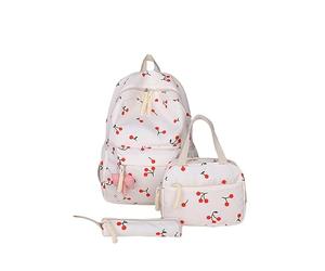 Zaino carino a tre pezzi con borsa for il pranzo e custodia a matita borsa for tutta la partita di capacità Kawaii Nylon Backpack Backpack Outpack
