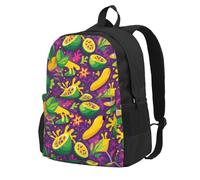Zaino carino con frutto della passione a cartoni animati per uomo e donna, ideale per viaggi, escursioni, leggero, zaino per laptop, pesca, moda, grande capacità, zaino impermeabile, lavoro, univers