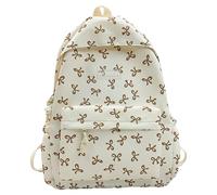 Zaino carino estetico per la scuola, zaino carino con fiocco, zaino Kawais per la scuola con fiocco, zaino in nylon, zaino da viaggio per ragazze, zaino da viaggio per adolescenti, secondaria, media