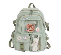 Zaino Carino Zaino per la Scuola Zaino per Bambini per Materiale Scolastico Accessori Zaini (Green, One Size)