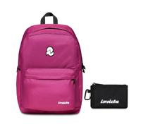 ZAINO CARLSON PLAIN + Invicta Portafoglio, Nero, Portafogli Con Scomparti Porta