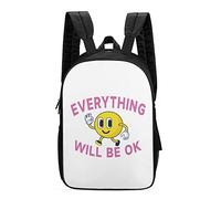 Zaino Cartoon Ok Yellow Printed Daypack Leggero Zainetto Resistente Backpack Per Computer Notebook Office