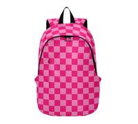 Zaino casual colorato da donna carino quadrato rosa leggero per adolescenti ragazza forma quadrata rosa 30,5 x 19,8 cm classico forma quadrata rosa 12,2 x 7,5 x 19,3 pollici, Forma quadrata, rosa