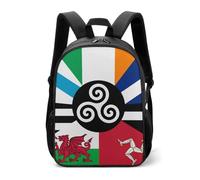 Zaino casual con bandiera delle nazioni celtiche, zaino da viaggio con cinghie regolabili, per donne e uomini
