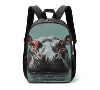 Zaino casual con ippopotamo d'acqua, divertente, per tutti i giorni, da viaggio, borsa a tracolla per donne e uomini