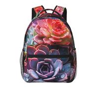 Zaino casual con piante succulente, zaino da viaggio, borsa per laptop