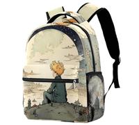 Zaino casual da scuola per donne e uomini, borsa per libri Prince Earth Planet Bookbag di grande capacità zaino leggero carino da viaggio zaino da viaggio