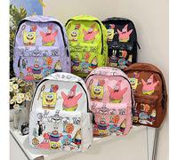Zaino casual di grande capacità con stampa di , borsa da scuola carina e a tema cartone animato, essenziale per il ritorno a scuola, kawaii Zaino SPONGEBOB A,Zaino SPONGEBOB B,Zaino SPONGEBOB C,Zaino 