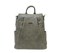 Zaino casual in ecopelle PU sistema antifurto, convertibile in borsa a tracolla con 2 tasche frontali, ideale per il lavoro, l'università... Art.5090-5 Prodotto Originale Coveri (VERDE)