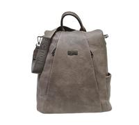 Zaino casual in ecopelle PU sistema antifurto, convertibile in borsa a tracolla con 2 tasche frontali, ideale per il lavoro, l'università... Art.5090-5 Prodotto Originale Coveri (TAUPE)