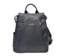 Zaino casual in Nylon Impermeabile sistema antifurto, convertibile in borsa a tracolla con 2 tasche frontali, ideale per il lavoro, l'università... Art.5050-16 Colore Nero Prodotto Originale Coveri