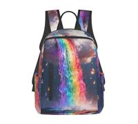 Zaino casual leggero con cascata colorata, grande capacità