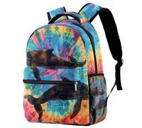 Zaino casual per la scuola, per donne e uomini, con balena, grande capacità, leggero, carino, da viaggio