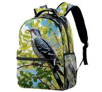 Zaino casual per la scuola, per donne e uomini, grazioso zaino a forma di cucù di grande capacità, leggero e carino, da viaggio