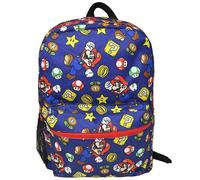 Zaino Classico Unisex Per Bambini Super Mario, Blu, Grande