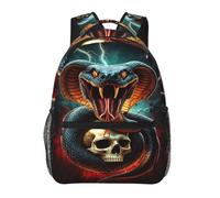 Zaino Cobra Skull Light-Ning Backpack Per Campeggio | Zaino da scuola Trekking Zainetto Grande Per Computer Notebook Office