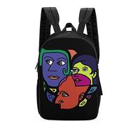 Zaino Color Character Expression Daypack Grande Zaini Leggero Zaino Da Scuola Per Viaggio Notebook Office