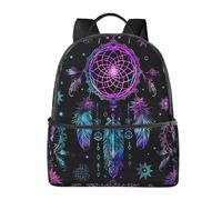 Zaino colorato acchiappasogni per donne e uomini, borsa scolastica per adolescenti, borsa per libri, zaino casual per università, viaggi, lavoro