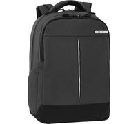 COMIX Campus - Zaino Lavoro, Viaggi e Tempo Libero, Tasca Imbottita per PC o Tablet 13'', 2 Tasche Laterali con Elastico, Retro Ergonomico in Mesh, Fascia per Ancoraggio al Trolley, 29x40Hx15 cm, Nero