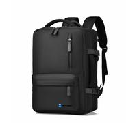 Zaino compatibile con cabina aereo - estensibile da 24 l a 30 l - con scomparto per computer da 16" - per viaggi, lavoro, studente - BMTJ BAGS (Nero)