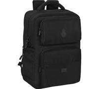 | ZAINO CON 2 TASCHE PER COMPUTER PORTATILE 15.6+USB REAL MADRID PREMIUM - Zaino con Ampio Spazio per Portaoggetti - Design ergonomico e confortevole - Tasche Multifunzionali - Ideale per Viaggi e Scu