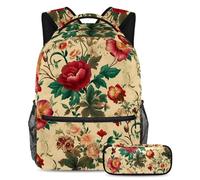 Zaino con astuccio, set di zaini per la scuola di grande capacità per ragazzi ragazze adolescenti, borsa da viaggio per studenti, colore giallo tie dye, Multicolore#03, B：29.4x20x40cm P：19x7.5x3.8cm,