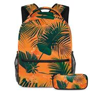 Zaino con astuccio, set di zaini per la scuola di grande capacità per ragazzi ragazze adolescenti, borsa da viaggio per studenti, colore giallo tie dye, Multicolore#05, B：29.4x20x40cm P：19x7.5x3.8cm,
