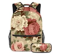 Zaino con astuccio, set di zaini per la scuola di grande capacità per ragazzi ragazze adolescenti, borsa da viaggio per studenti, colore giallo tie dye, Multicolore#07, B:29.4x20x40cm P:19x7.5x3.8cm,