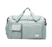 Zaino con cinghia per bagagli Borsone da viaggio con tasca separata per donne e uomini, borsa con scomparto per scarpe leggero e facile da trasportare grigio trasparente zaino per cani, Verde, Taglia