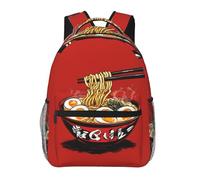 Zaino con ciotola ramen, zaino da viaggio, zaino per computer portatile, borsa per libri scolastici, accessori per lavoro, attività all'aperto, avventure, Ciotola Ramen, One Size, Zaino daypack