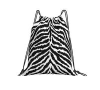 Zaino con Coulisse 36x42cm, Black And White Tiger Zaino per Bambini di Grande capacità Impermeabile Borsa Nuoto, per Uomo, Donna, Compleanno