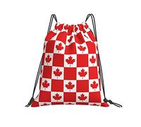 Zaino con Coulisse 36x42cm, Canada Zaino per Bambini di Grande capacità Multifunzione Borsa per La Scuola, per Donna, Uomo, Yoga
